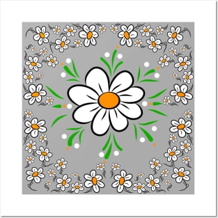 daisy flower blossoms daisies flower pattern bloom Posters and Art